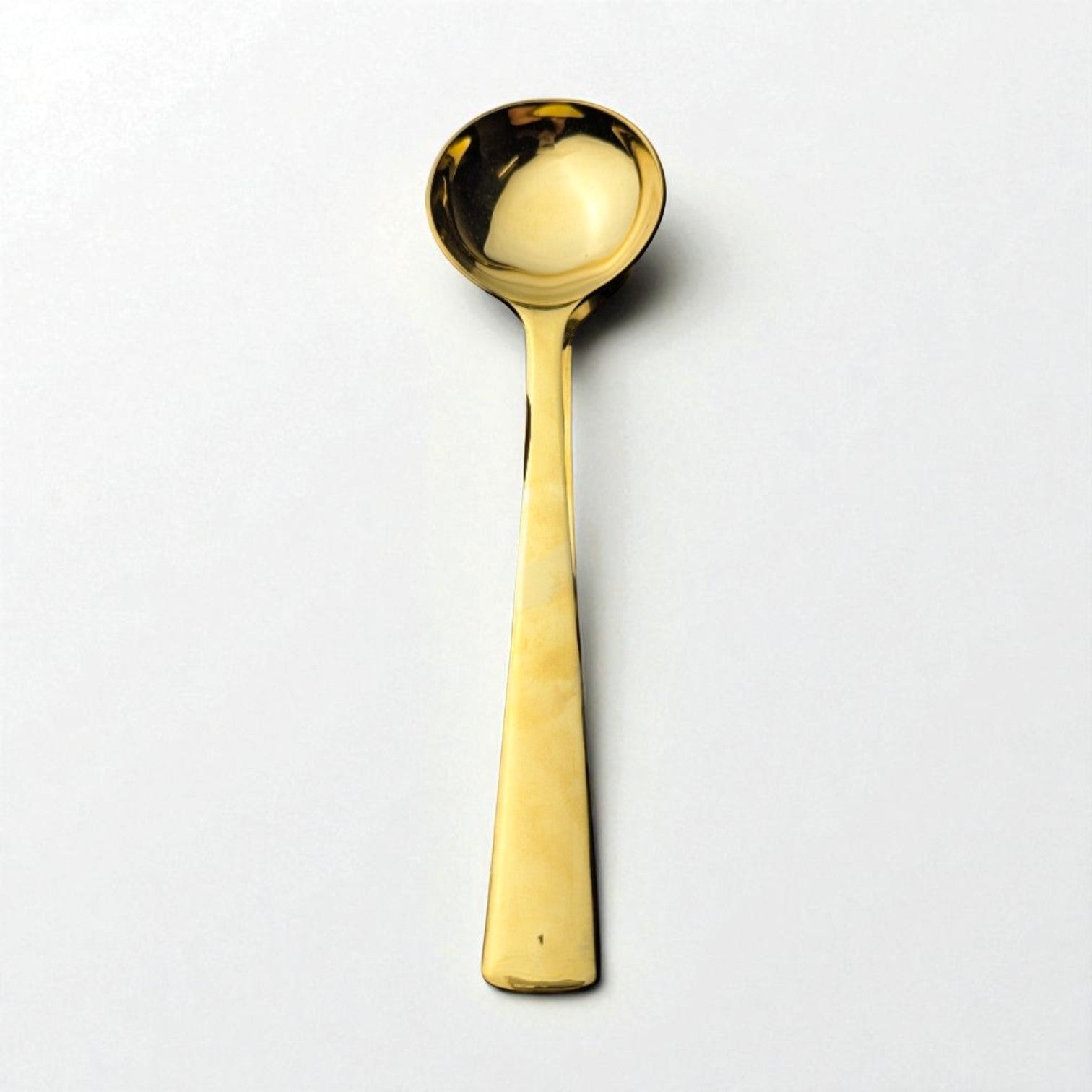Kishco Cutlery Gold PVD Gravy Ladle with sleek handle and polished gold finish for serving sauces