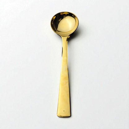 Kishco Cutlery Gold PVD Gravy Ladle with sleek handle and polished gold finish for serving sauces