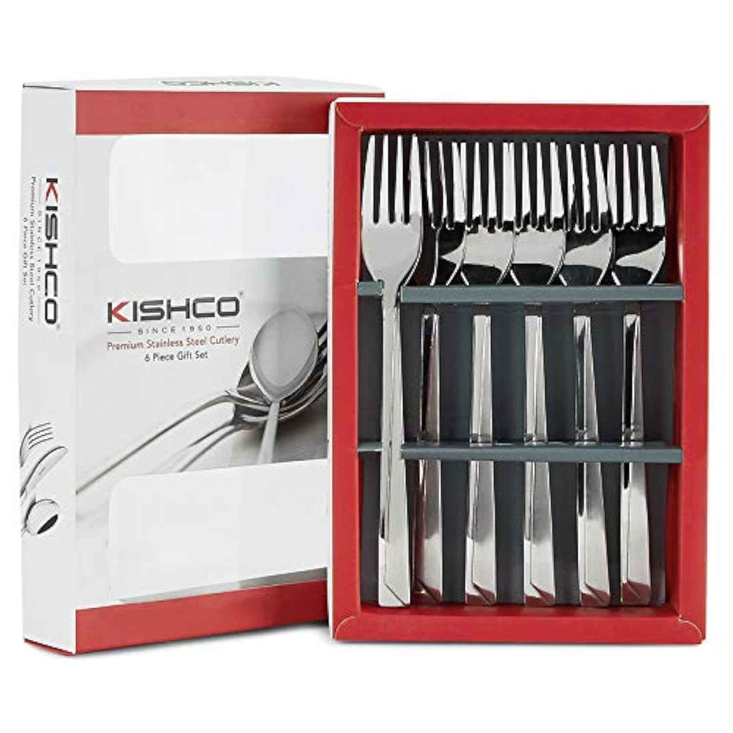 Kishco Olympus Stainless Steel Dinner Fork, Set of 6