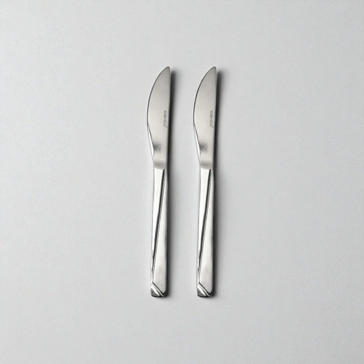 Two Kishco cutlery Olympus Dinner Knife stainless steel dinner knives with sleek modern design