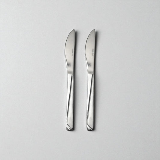 Two Kishco cutlery Olympus Dinner Knife stainless steel dinner knives with sleek modern design