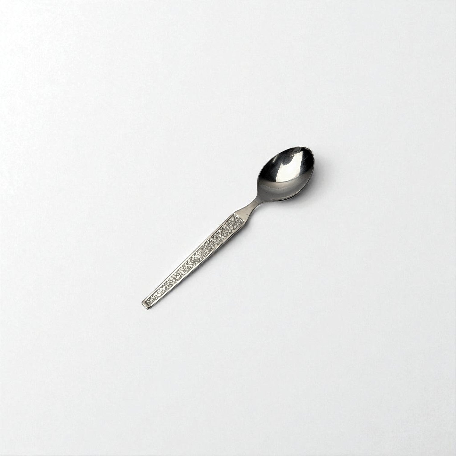 Kishco Cutlery Parma Coffee Spoon with ornate handle and polished stainless steel finish