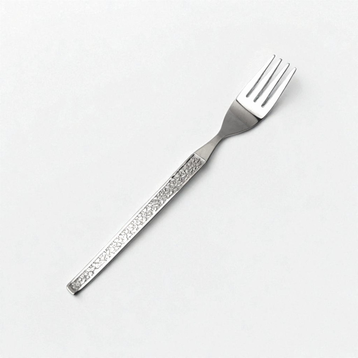 Kishco Cutlery Parma Dinner Fork with textured handle and polished stainless steel finish