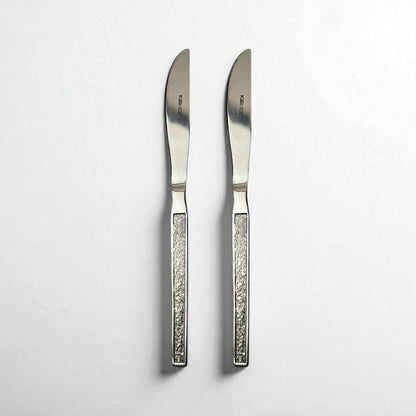 Two Kishco cutlery Parma Dinner Knife stainless steel dinner knives with textured handles