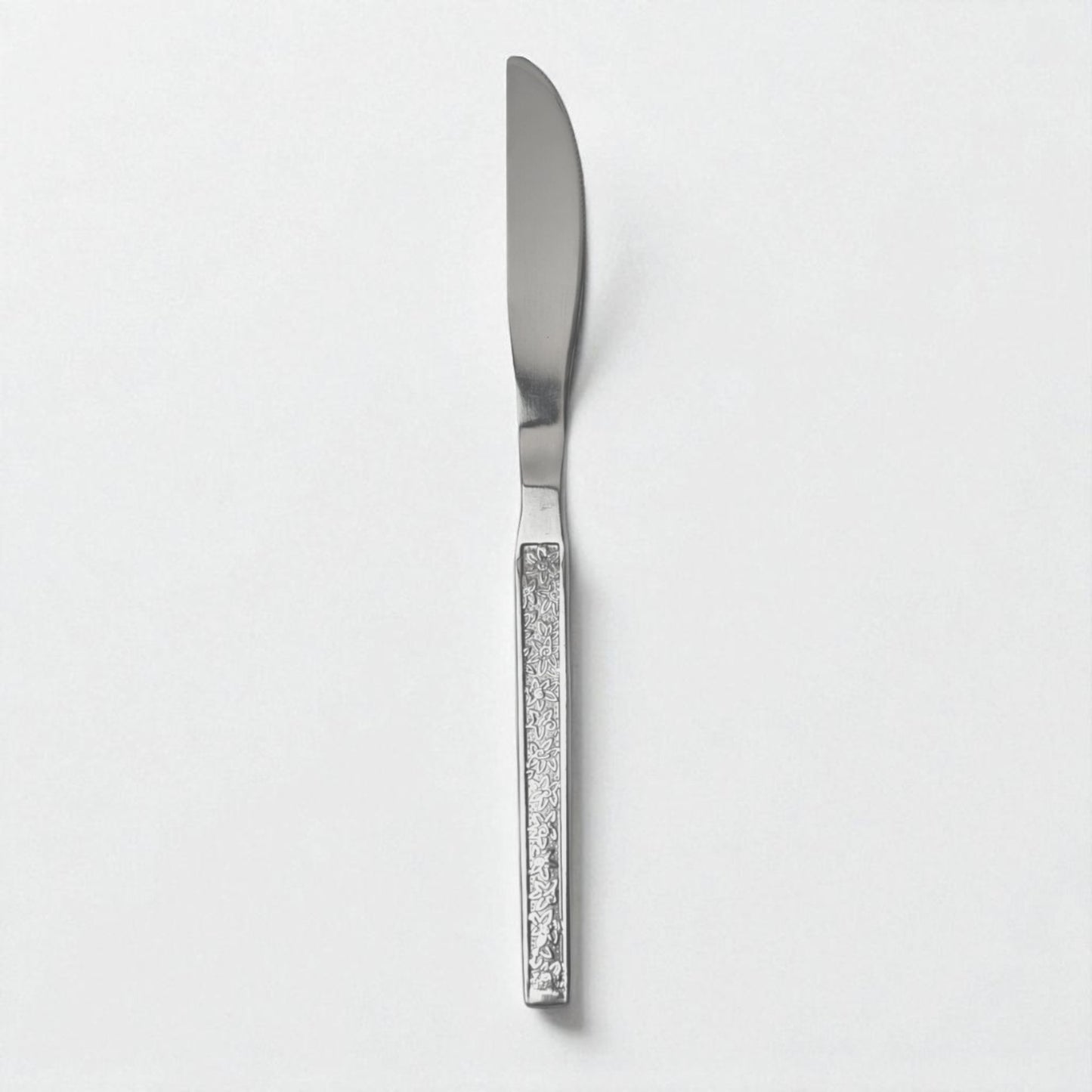 Kishco cutlery Parma Dinner Knife with textured handle and polished stainless steel blade