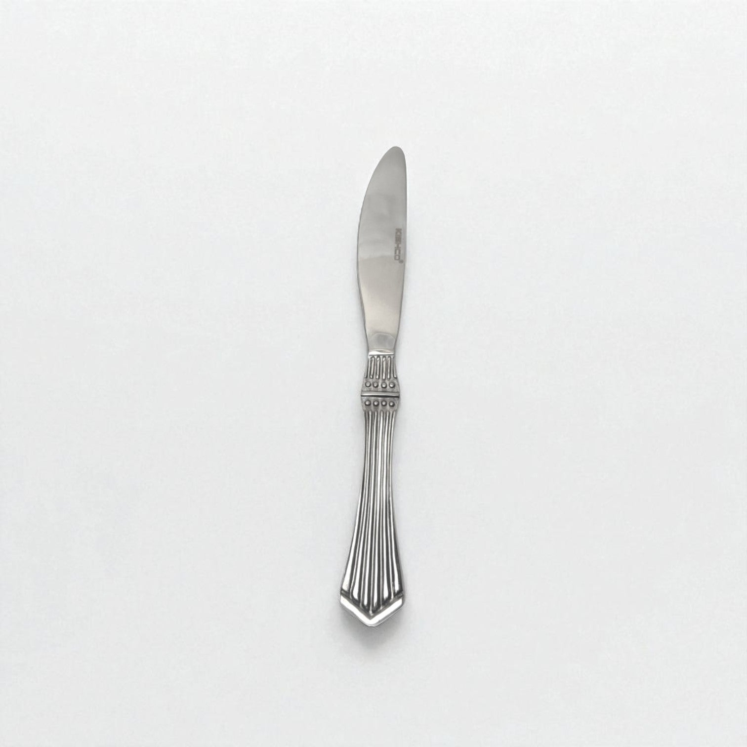 Kishco Cutlery Symphony Dinner Knife with elegant patterned stainless steel handle