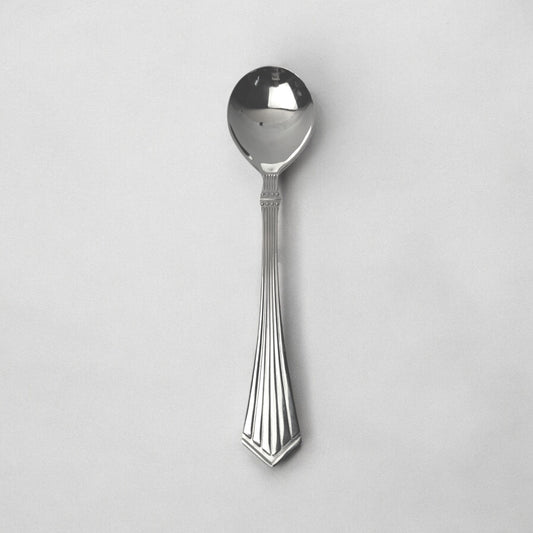 Kishco Cutlery Symphony Serving Spoon Round Large stainless steel serving spoon with decorative handle
