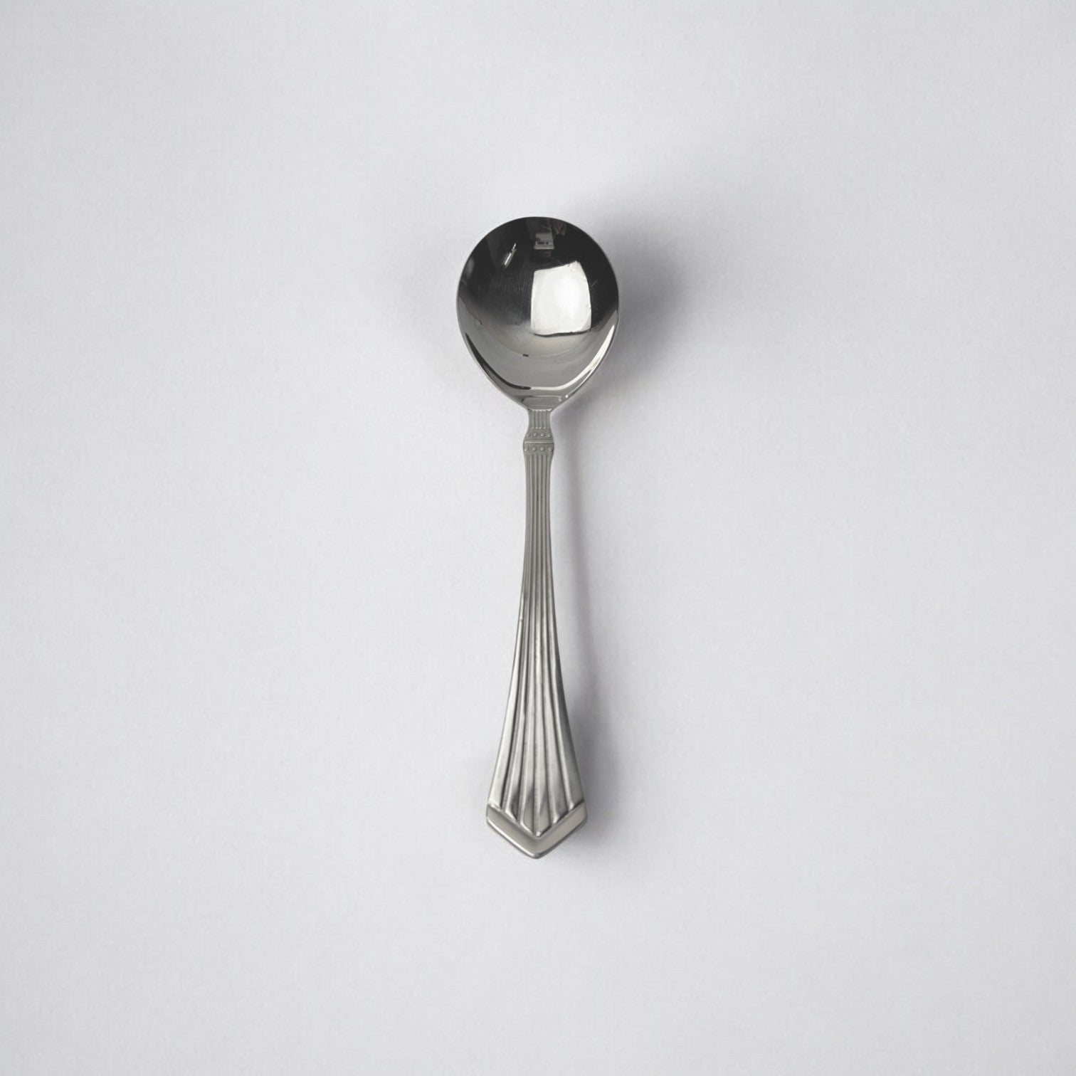 Kishco Cutlery Symphony Serving Spoon Round Small stainless steel serving spoon with decorative handle