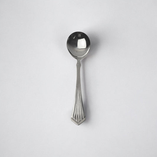 Kishco Cutlery Symphony Serving Spoon Round Small stainless steel serving spoon with decorative handle