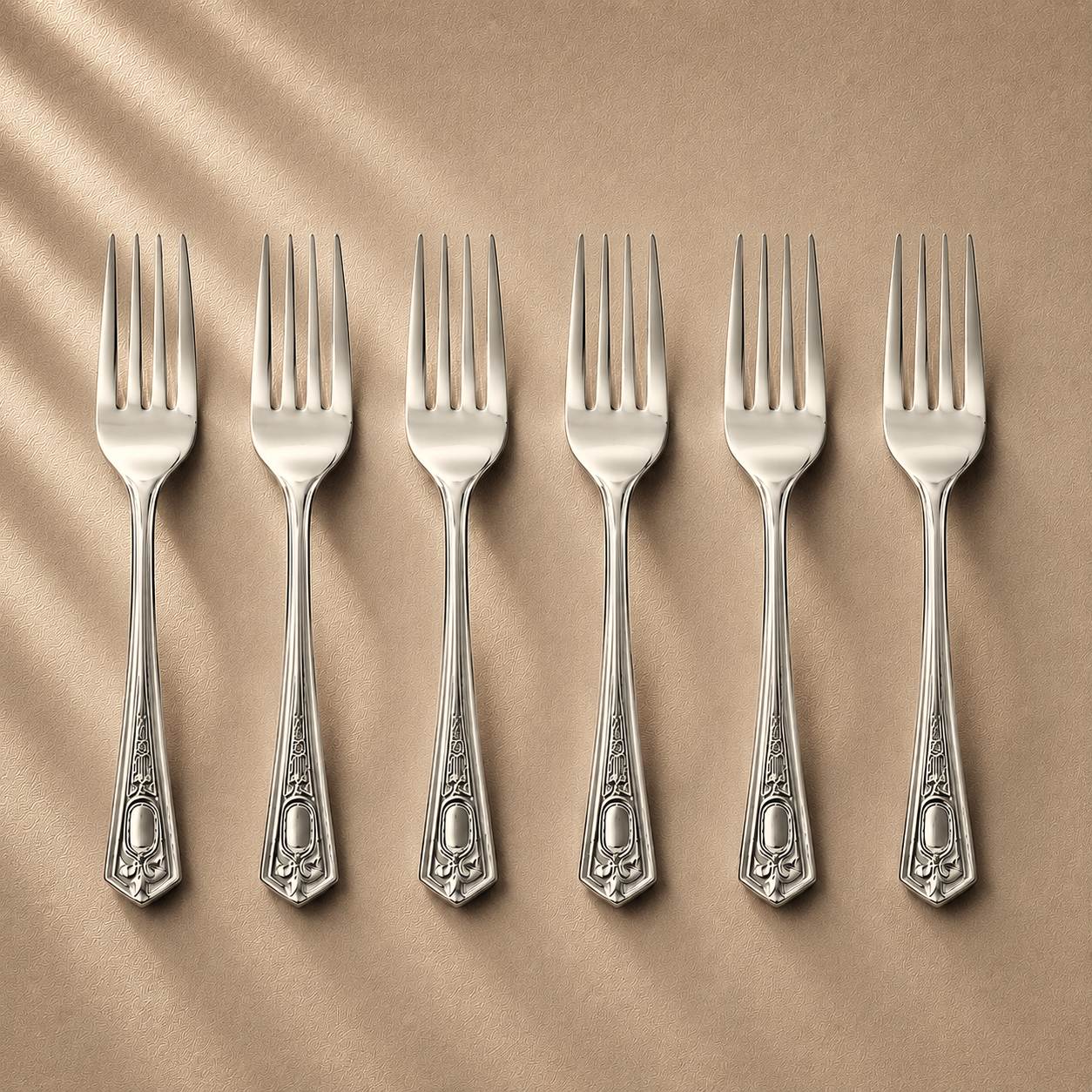 Kishco Festival Dinner Fork, set of 6, stainless steel cutlery
