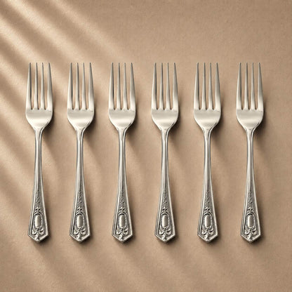 Kishco Festival Dinner Fork, set of 6, stainless steel cutlery