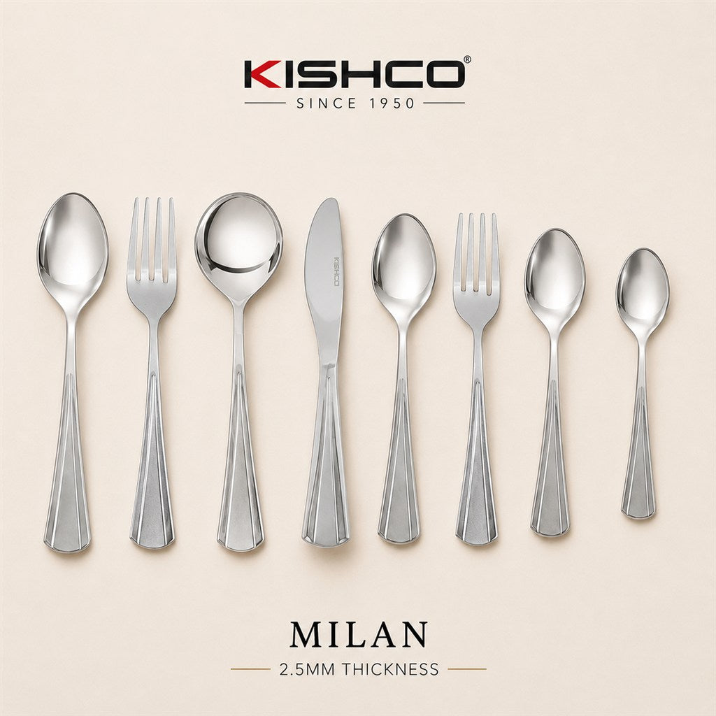 Kishco Milan Collection, 2.5mm thickness, full cutlery lineup