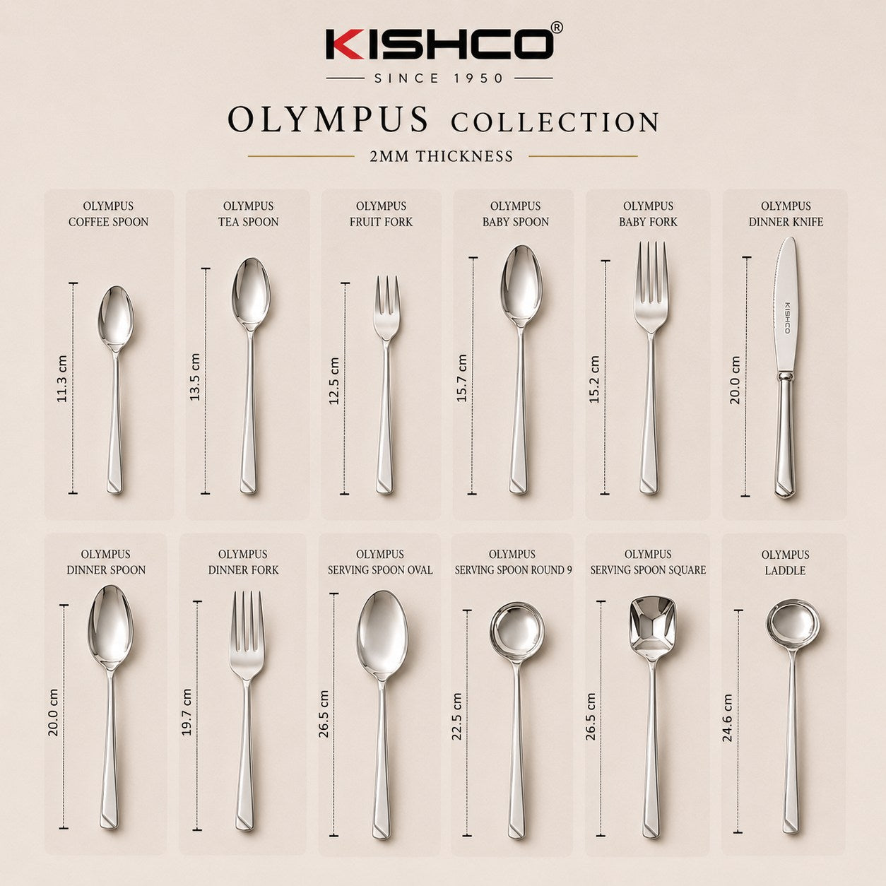 Kishco Olympus Dinner Fork specifications