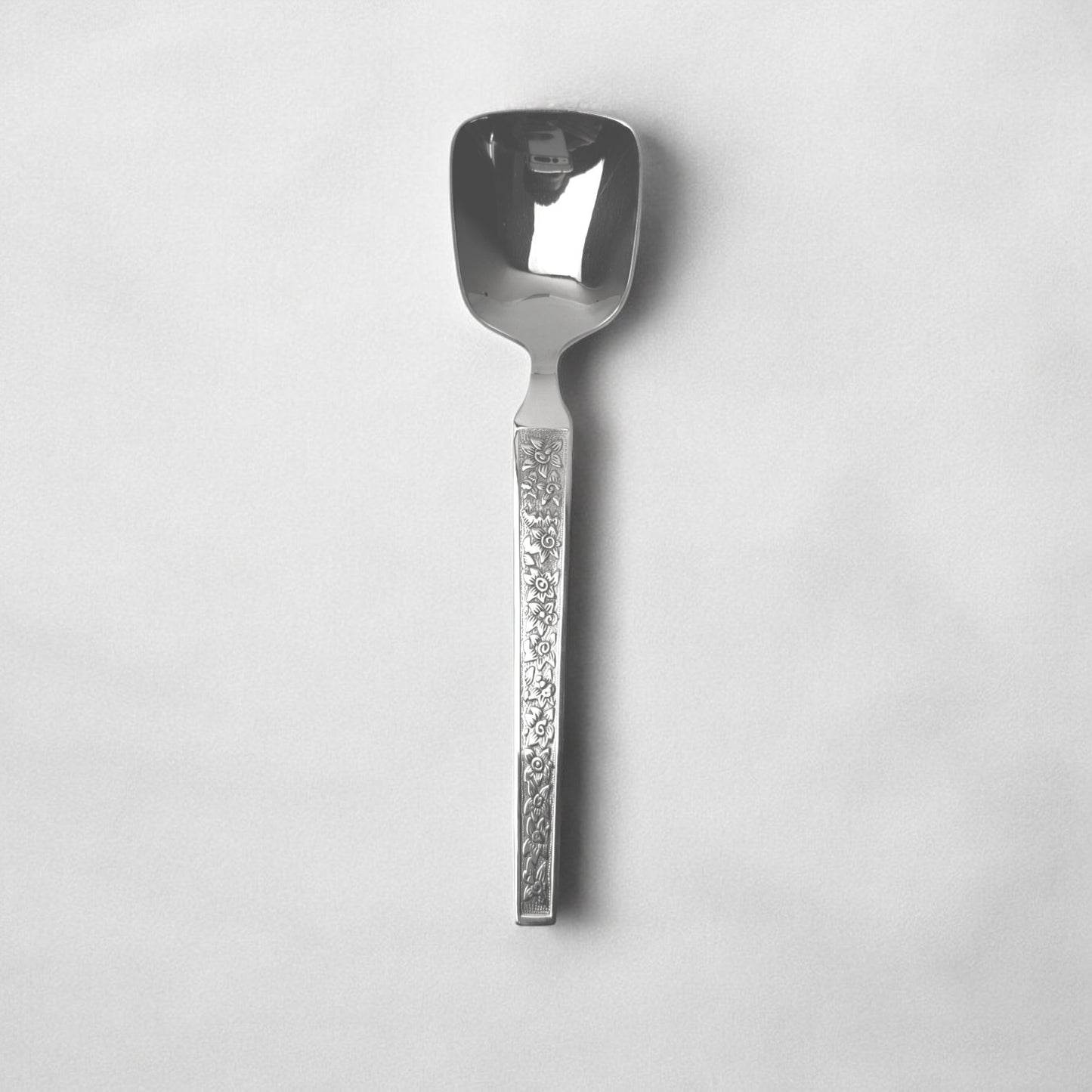 Kishco Parma Stainless Steel Serving Spoon Square with decorative handle and polished finish