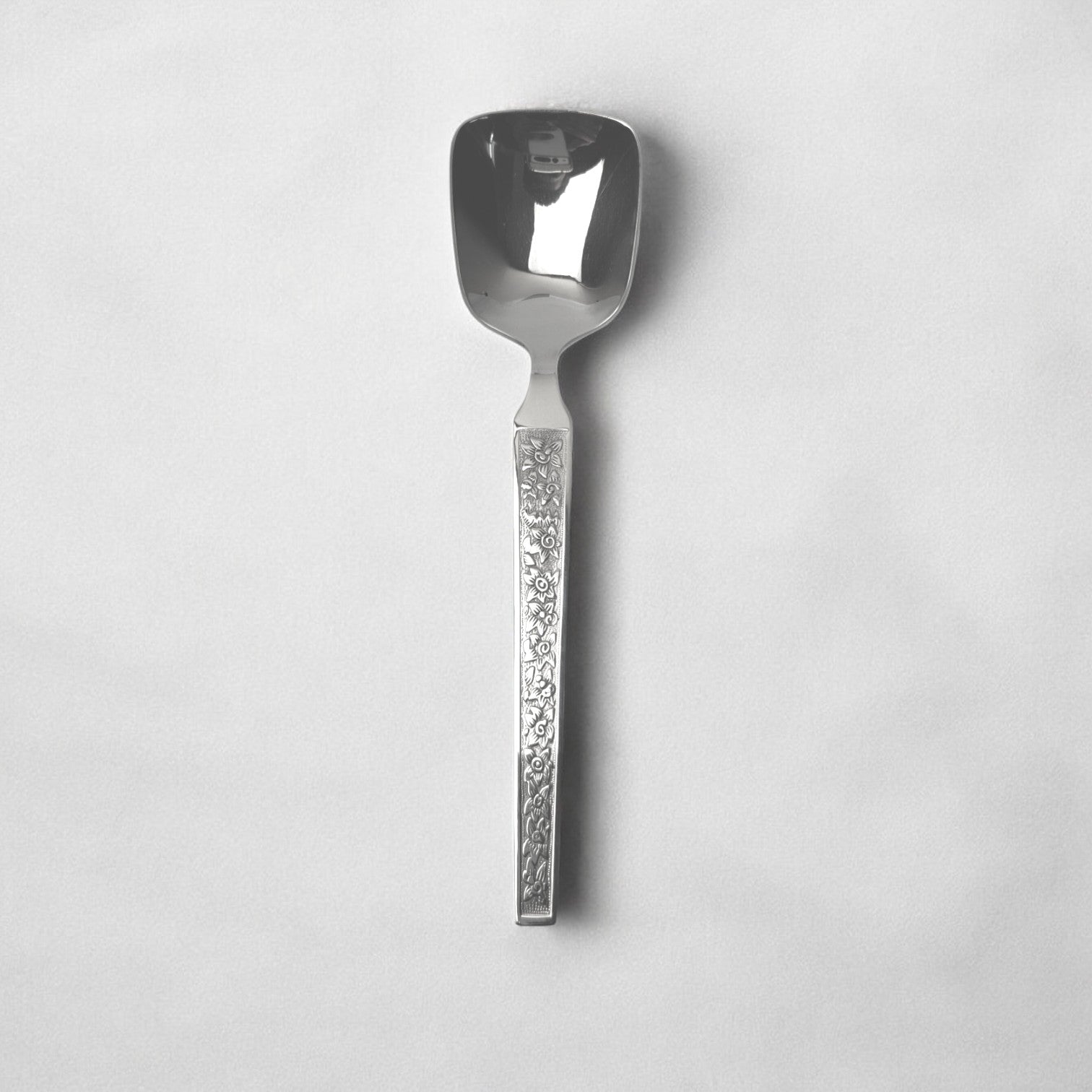Kishco Parma Stainless Steel Serving Spoon Square with decorative handle and polished finish