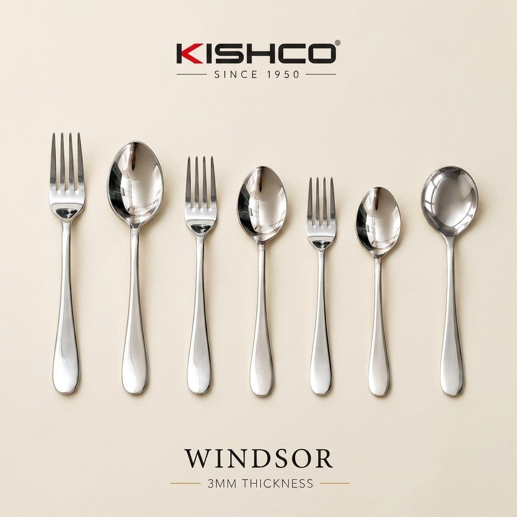 Kishco Windsor Collection, 3mm thickness, full cutlery lineup