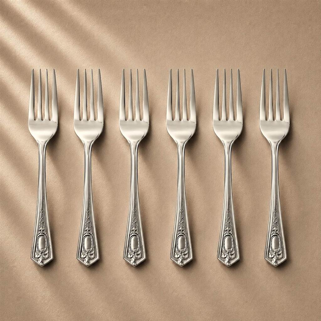 Kishco Festival Dinner Fork, set of 6, stainless steel cutlery