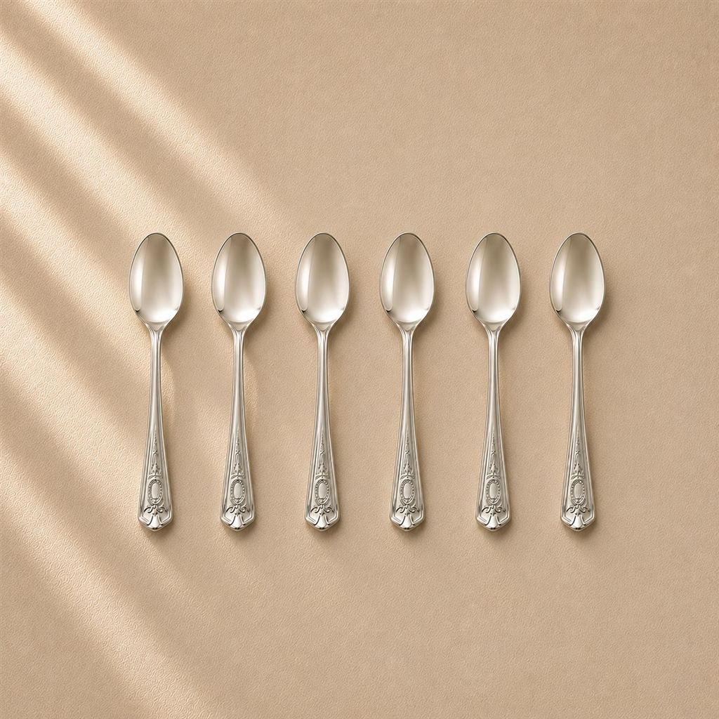 Kishco Festival Tea Spoon, set of 6, stainless steel cutlery