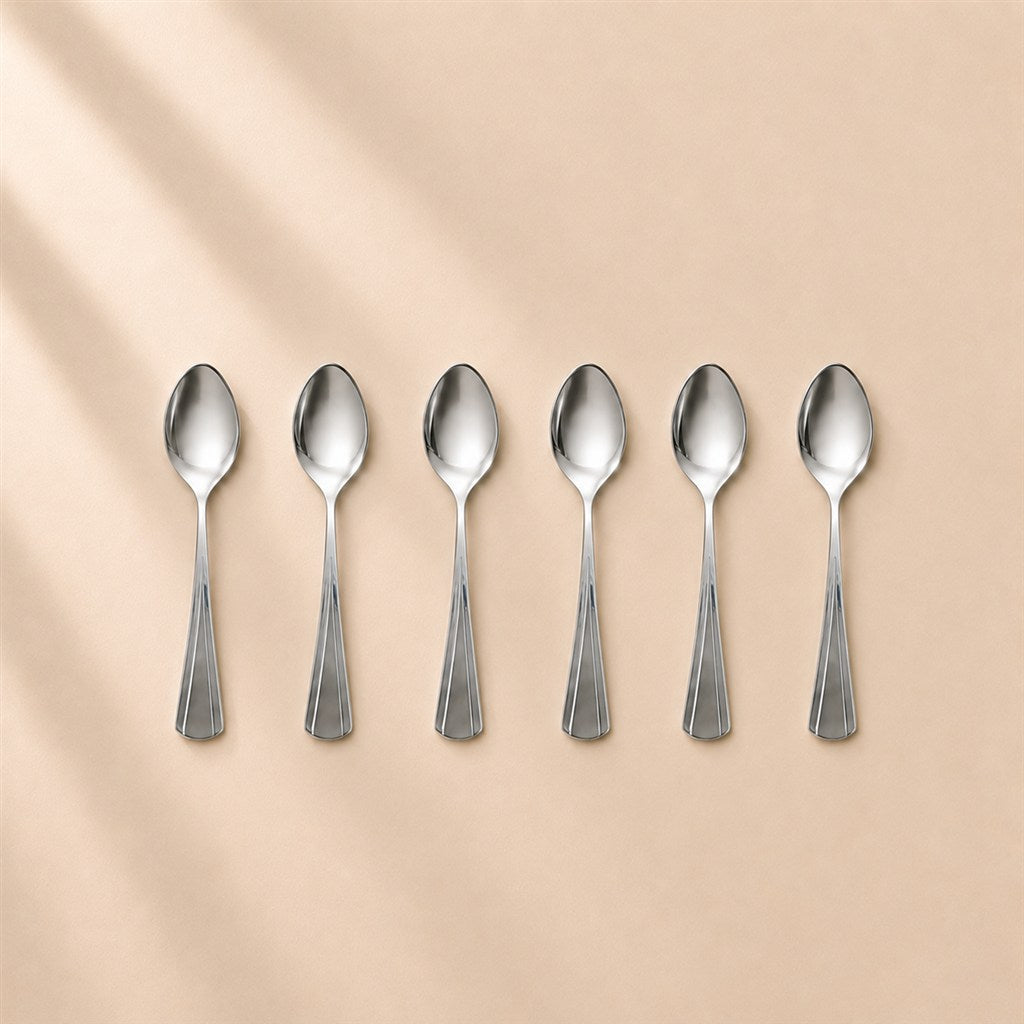 Kishco Milan Tea Spoon, Set of 6, stainless steel cutlery