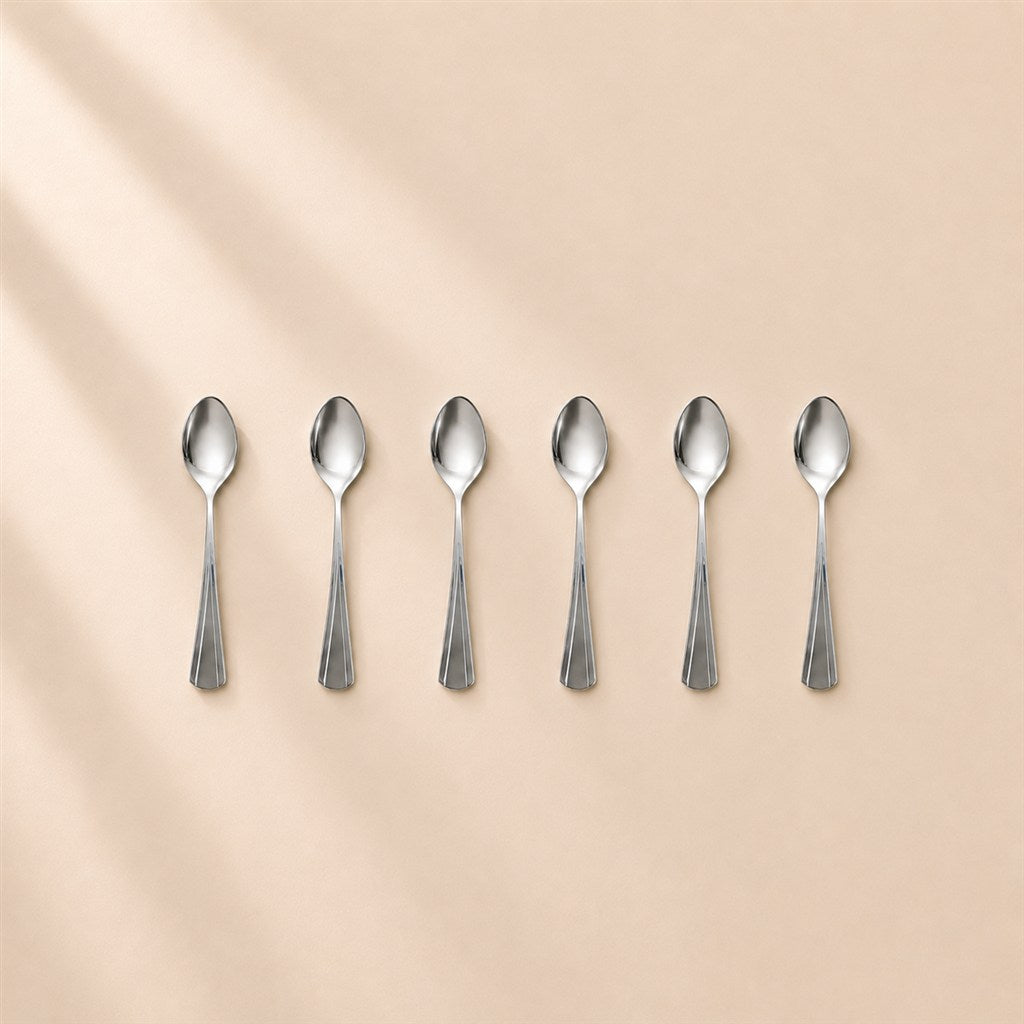 Kishco Milan Coffee Spoon, Set of 6, stainless steel cutlery