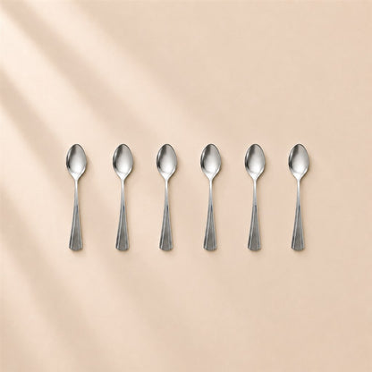 Kishco Milan Coffee Spoon, Set of 6, stainless steel cutlery
