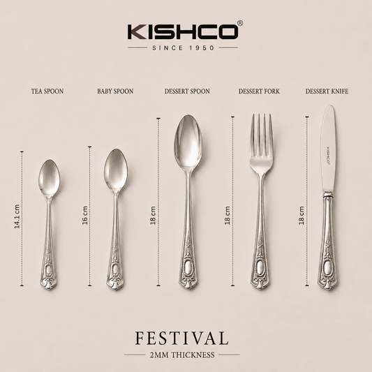 Kishco Cutlery Festival Stainless Steel Baby Spoon, Set of 6