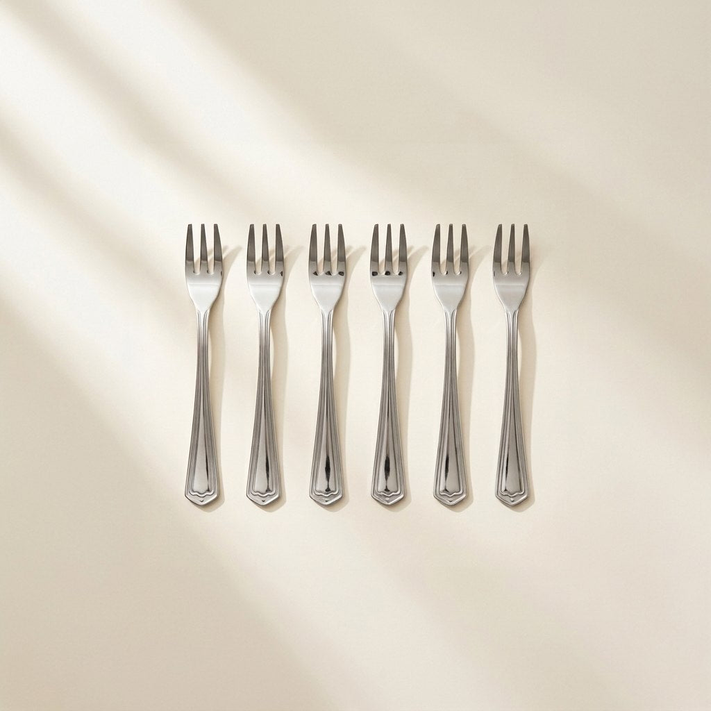 Lighthouse stainless steel fruit forks, set of 6