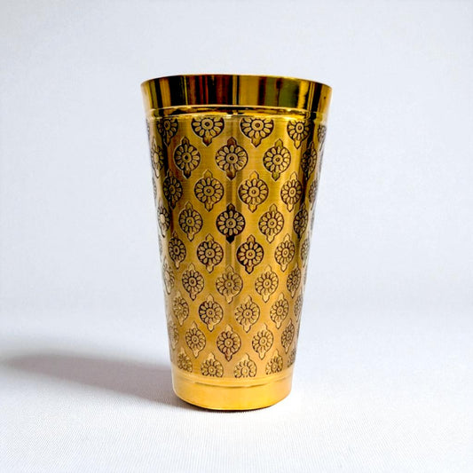 The Big Deluxe Lassi Brass Glass, 400ml