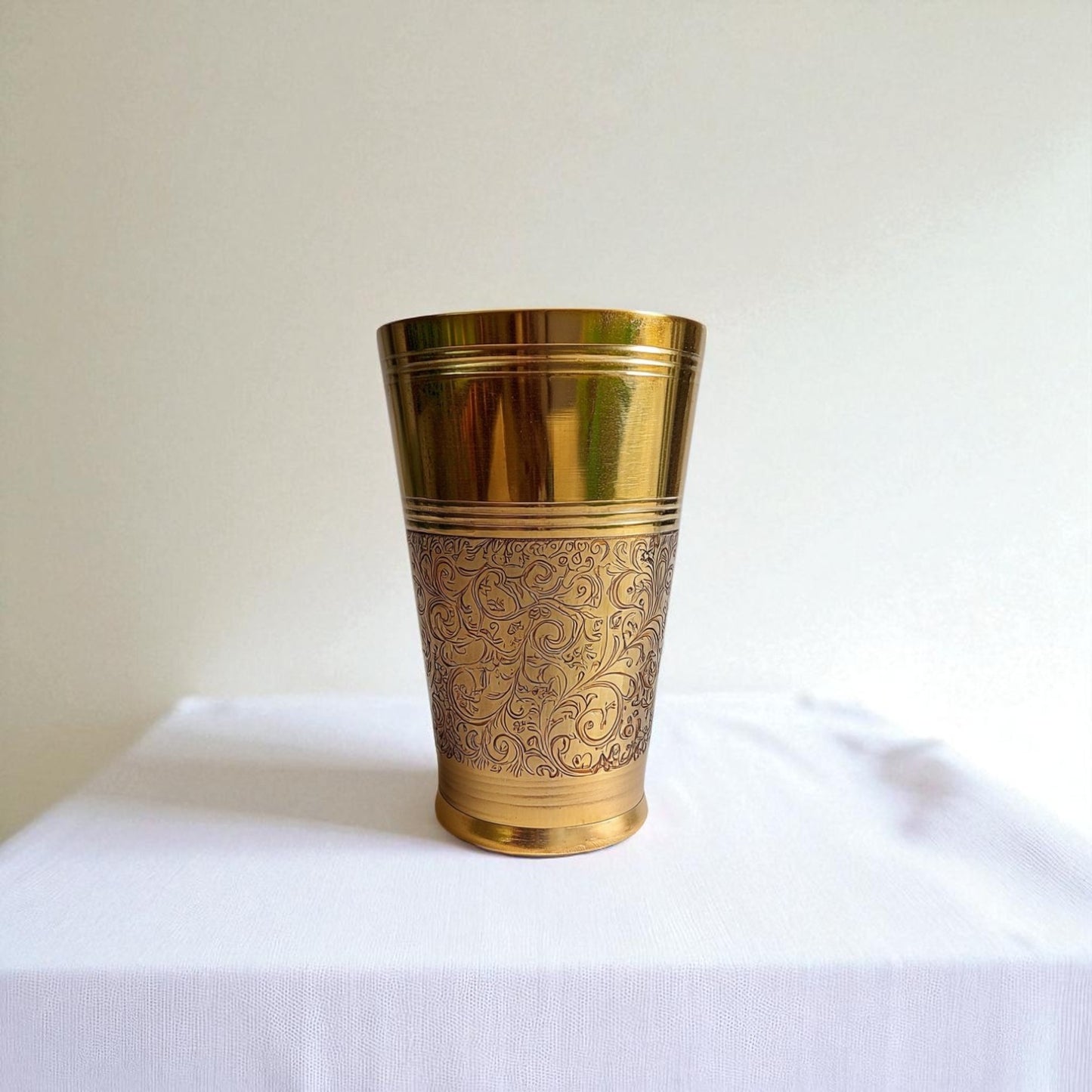 The Ice Etched Brass Glass, 600ml