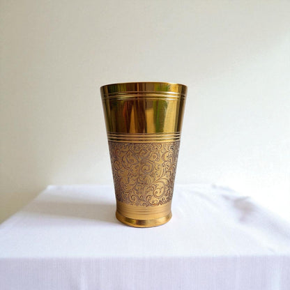 The Ice Etched Brass Glass, 600ml