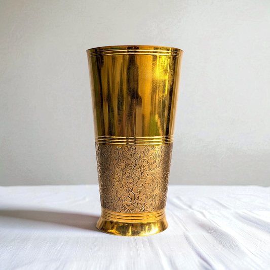 The Ice Etched Brass Glass, Pitcher for Serving, 900ml