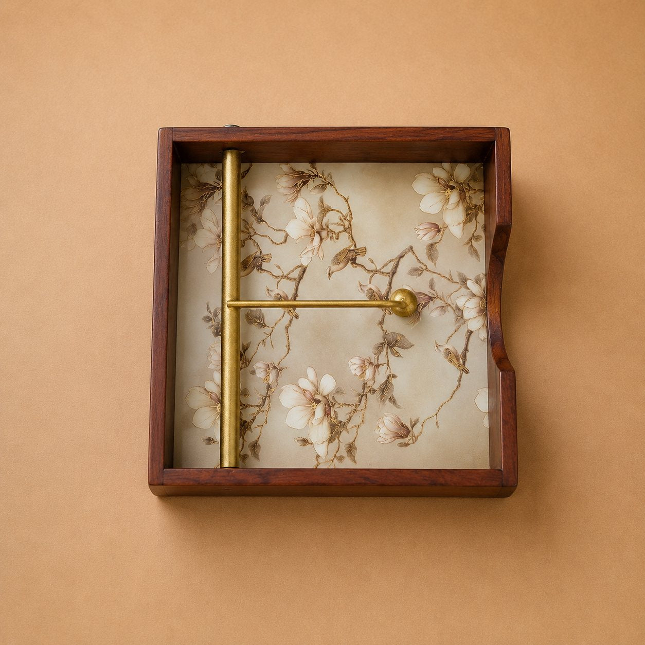 Magnolia Wooden Napkin Stand - Hero