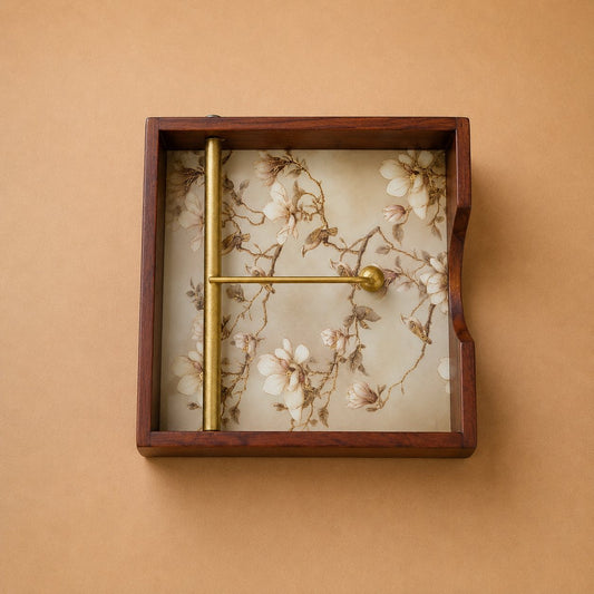 Magnolia Wooden Napkin Stand - Hero