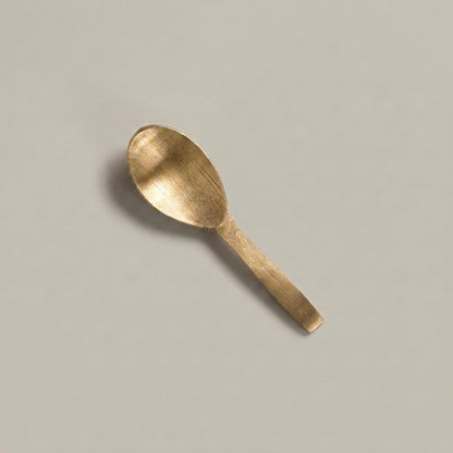 Pure Kansa Masala Spoon, Matte Finished - angle view
