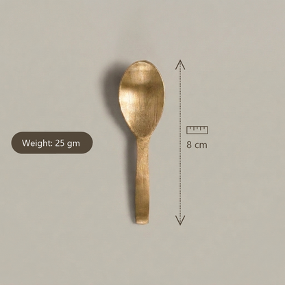 Pure Kansa Masala Spoon size chart - 8cm, 25gm