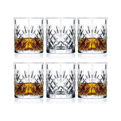 RCR Melodia DOF Crystal Whiskey Glasses, 340ml, Set of 6