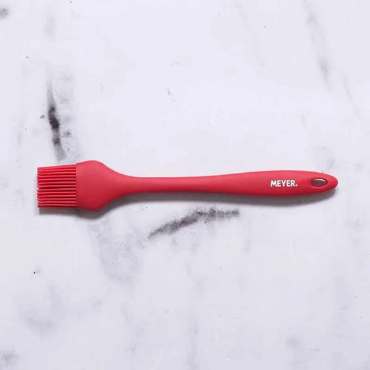 Meyer Silicone Brush Red with soft flexible bristles and ergonomic handle for baking and cooking