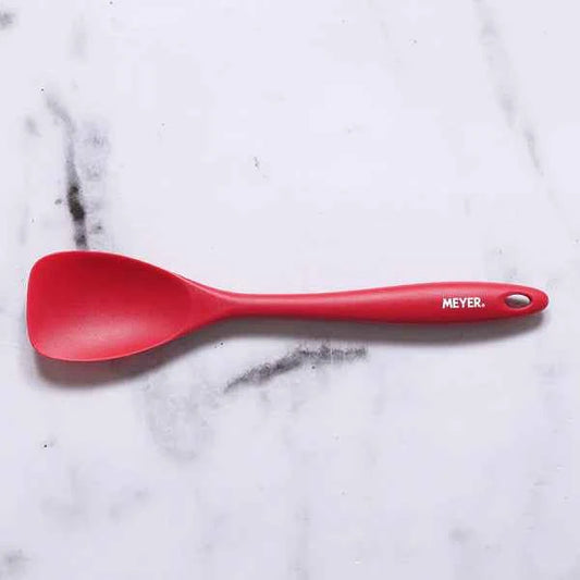 Meyer Silicone Turner Red with ergonomic handle and durable heat-resistant silicone head
