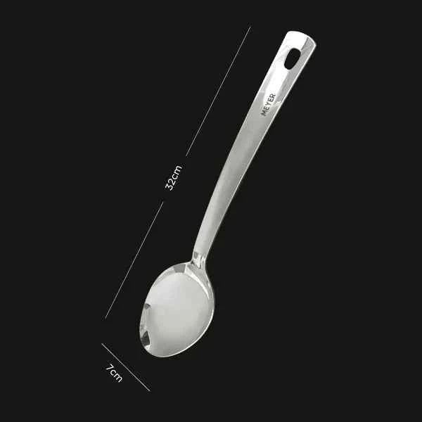 Meyer Stainless Steel Serving Spoon measuring 32 cm length with polished finish and hanging hole