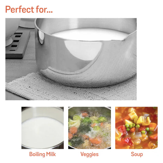 Meyer Trivantage Stainless Steel Triply Milk Pan, 14cm, 1 liter Milk Pan