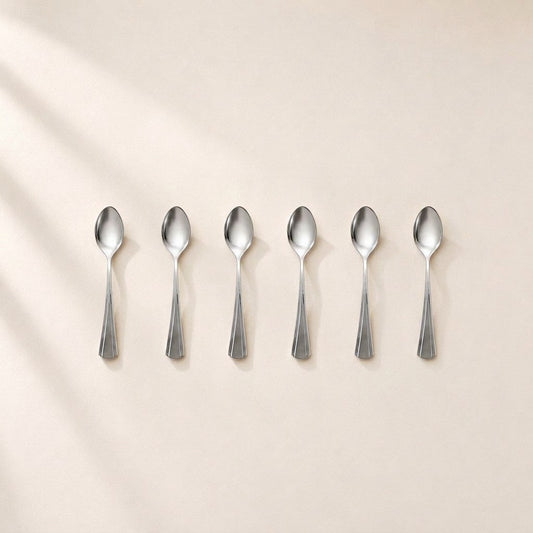 Milan stainless steel coffee spoons, set of 6