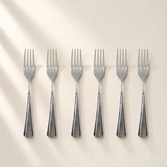 Milan stainless steel dinner forks, set of 6