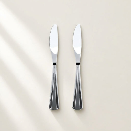 Milan stainless steel dinner knives, set of 2