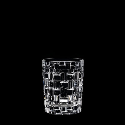 Nachtmann Bossa Nova whiskey glass featuring an elegant cut crystal design for enjoying your favorite spirits