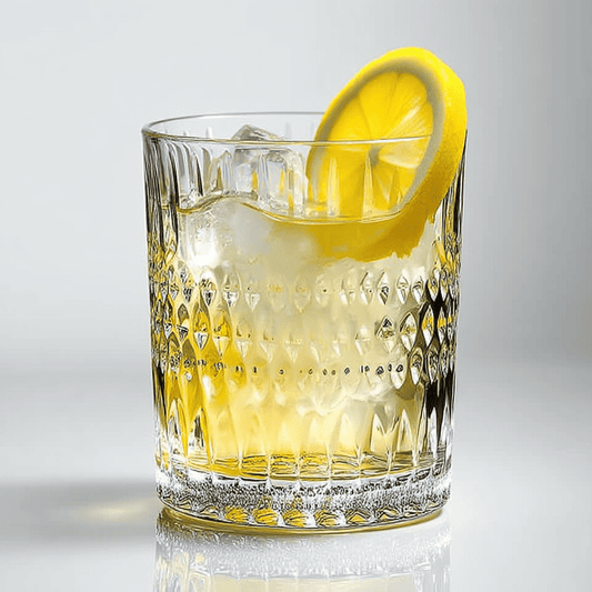 Nachtmann Glasses Ethno DOF Crystal Whiskey Glasses, 304ml, Set of 6 against a white background