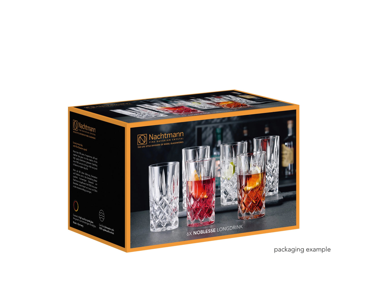 Nachtmann Noblesse Cocktail Glass Tumbler Set with Elegant Crystal Design for Stylish Drinks