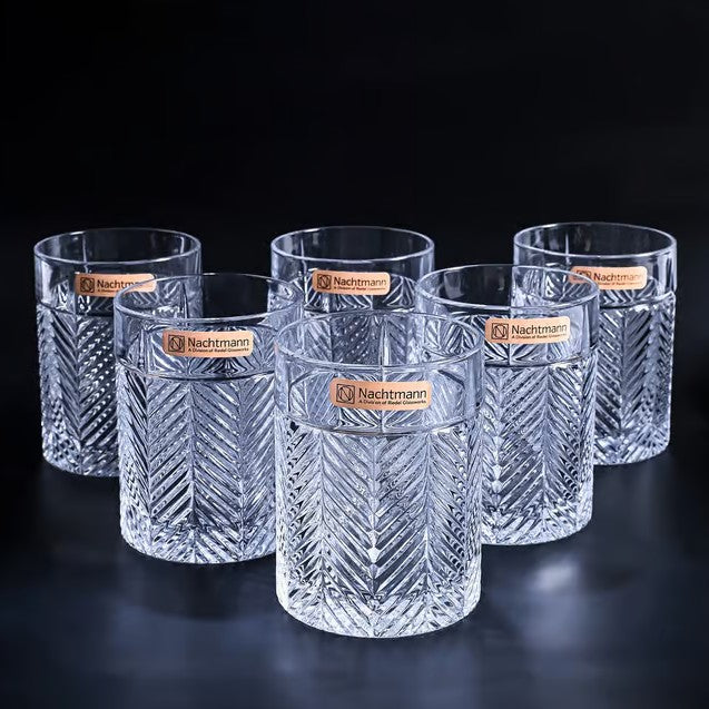 Nachtmann Fishbone Whiskey Glass, Tumbler, 360ml, Set of 6