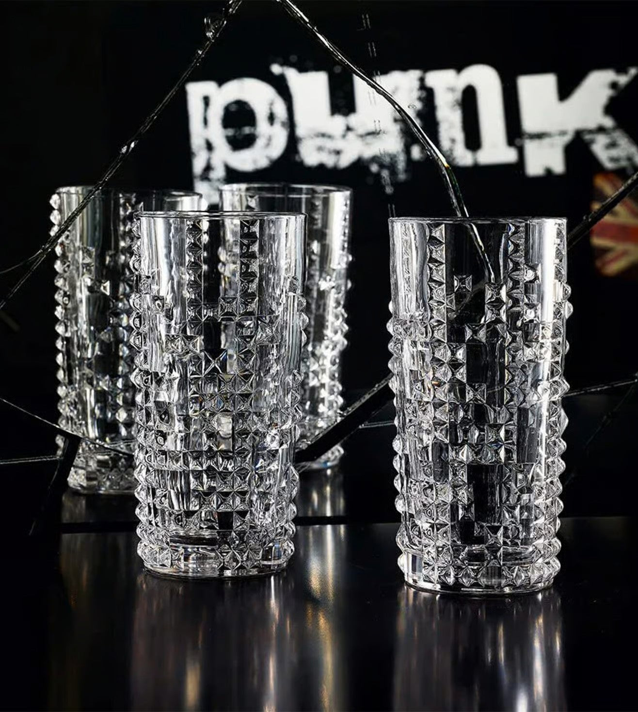 Nachtmann Punk LongDrink Glass, Tumbler, 375ml, Set of 6