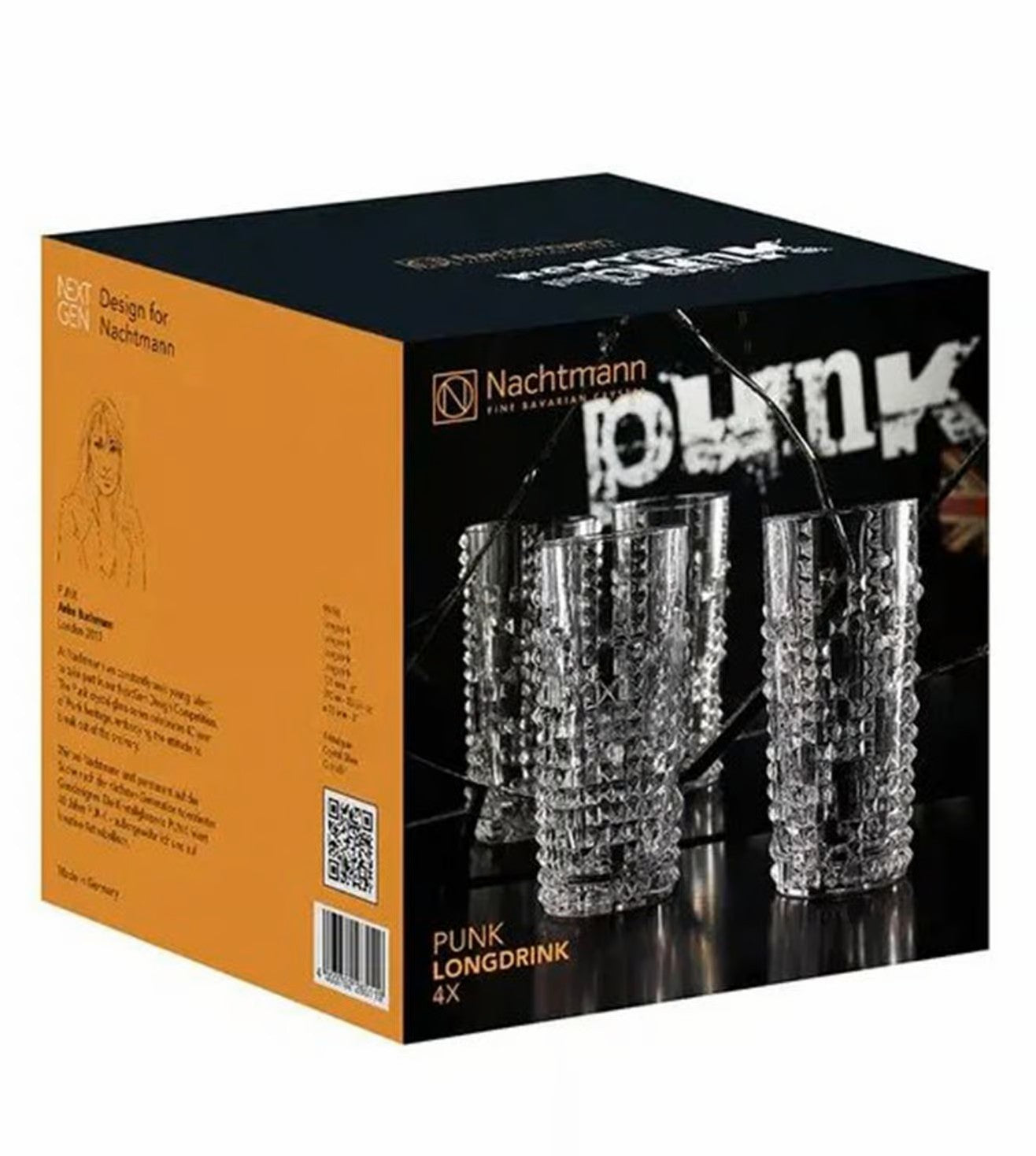 Nachtmann Punk LongDrink Glass, Tumbler, 375ml, Set of 6