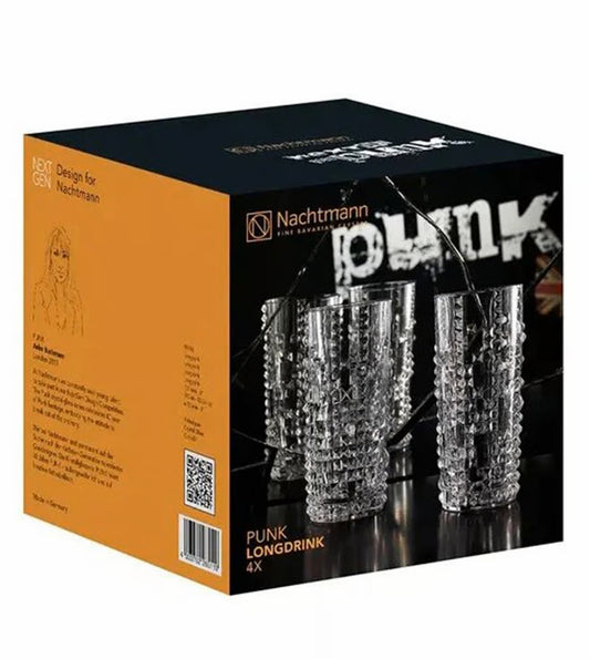 Nachtmann Punk LongDrink Glass, Tumbler, 375ml, Set of 6